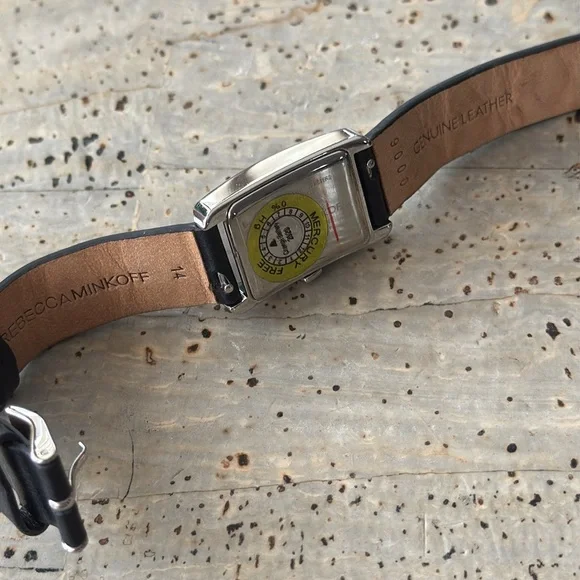 Rebecca Minkoff Stainless Steel Genuine Leather Studded Wrap Watch - Picture 3 of 5